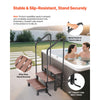 VEVOR Hot Tub Steps with Handrail, 3-Step Spa Outdoor Stairs, Heavy Duty 25.2 inch Wide Above-Ground/Inflatable Pool Ladder with 550 lbs Weight Capacity, Multi-Use for Porch, Patio, Deck, Trailers