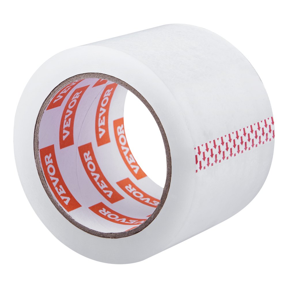 VEVOR Clear Packing Tape, 3 inches Core, 6 Rolls 3 Inches x 65 Yards Packing Tapes, 2.7 Mil Thick, Heavy Duty Packaging Tape Designed for Moving, Storage and Packing, Shipping and Mailing, Office