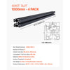 VEVOR 4PCS 39.4 in (1000mm) T Slot 4040 Aluminum Extrusion Profile, European Standard Anodized Linear Rail, High-Strength Extruded Aluminum Rail for 3D Printer, CNC Machine DIY, Laser Engraving, Black