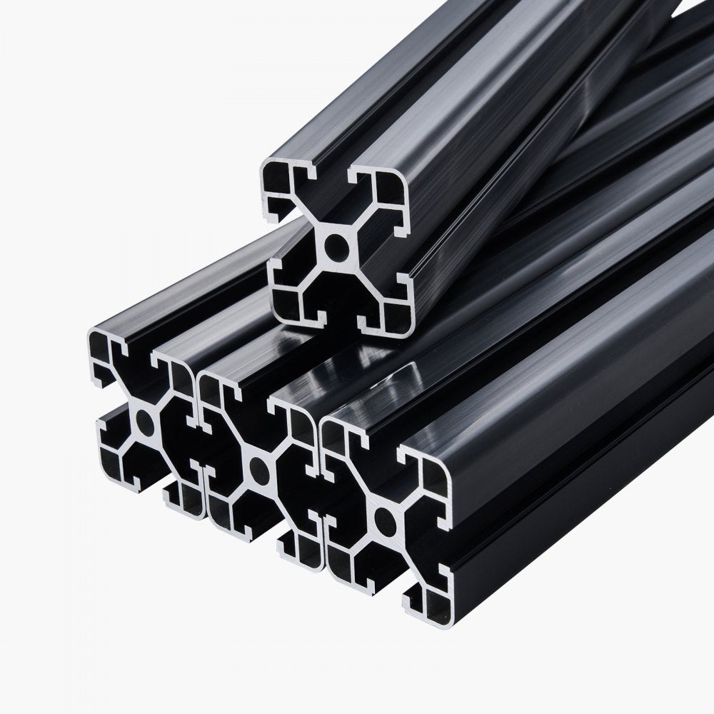 VEVOR 4PCS 39.4 in (1000mm) T Slot 4040 Aluminum Extrusion Profile, European Standard Anodized Linear Rail, High-Strength Extruded Aluminum Rail for 3D Printer, CNC Machine DIY, Laser Engraving, Black