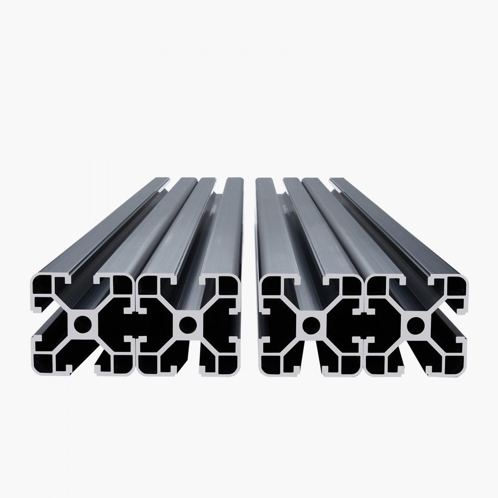 VEVOR 4PCS 39.4 in (1000mm) T Slot 4040 Aluminum Extrusion Profile, European Standard Anodized Linear Rail, High-Strength Extruded Aluminum Rail for 3D Printer, CNC Machine DIY, Laser Engraving, Black