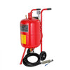 VEVOR 10Gal/40L Sandblaster Equipped with Nozzle Shut-Off Valve Pressure Gauge Ceramic Nozzle 2.5m Hose Filling Funnel Watertrap 6\" Rubber Wheels Grit Power Sand Blasters Portable Sandblasting Equipm