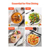 VEVOR 30-Piece Black Silverware Set, Food-Grade Stainless Steel Flatware Utensils for 6, Mirror Finished Cutlery Set, Dishwasher Safe Eating Tableware for Kitchen Home, Include Knife Fork Spoon