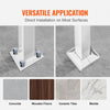 VEVOR Handrails for Outdoor Steps, Fit 1 or 4 Steps Outdoor Stair Railing, White Wrought Iron Handrail, Flexible Front Porch Hand Rail, Transitional Handrails for Concrete Steps or Wooden Stairs