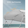 VEVOR 4 Bow Boat Bimini Tops, 600D Polyester Canopy, Waterproof & Sun Protection Boat Awning Canopy with Storage Bag, Bimini Top Replacement, 96"Lx(91"-96")W, Light Grey (Support Frame Not Included)