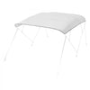VEVOR 4 Bow Boat Bimini Tops, 600D Polyester Canopy, Waterproof & Sun Protection Boat Awning Canopy with Storage Bag, Bimini Top Replacement, 96"Lx(91"-96")W, Light Grey (Support Frame Not Included)