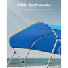 VEVOR 4 Bow Boat Bimini Tops, 600D Polyester Canopy, Waterproof & Sun Protection Boat Awning Canopy with Storage Bag, Bimini Top Replacement, 96"Lx(97"-103")W Pacific Blue (Support Frame Not Included)