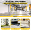 VEVOR 4 Pack of 1-Channel Rubber Cable Protector Ramps Heavy Duty 22046Lbs Load Capacity Cable Wire Cord Cover Ramp Speed Bump Driveway Hose Cable Ramp Protective Cover