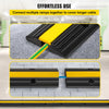 VEVOR 4 Pack of 1-Channel Rubber Cable Protector Ramps Heavy Duty 22046Lbs Load Capacity Cable Wire Cord Cover Ramp Speed Bump Driveway Hose Cable Ramp Protective Cover
