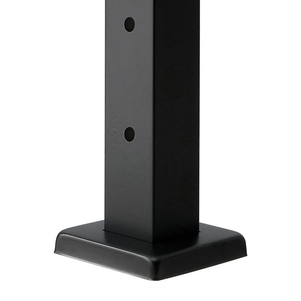 VEVOR 4-Pack Cable Railing Post, 36x2x2 In Horizontal-Hole Deck Railing Post with Pre-Drilled Holes, Stainless Steel Cable Rail Post with Horizontal and Curved Bracket, Black, 4JZLGZXHS914MY65M001V0