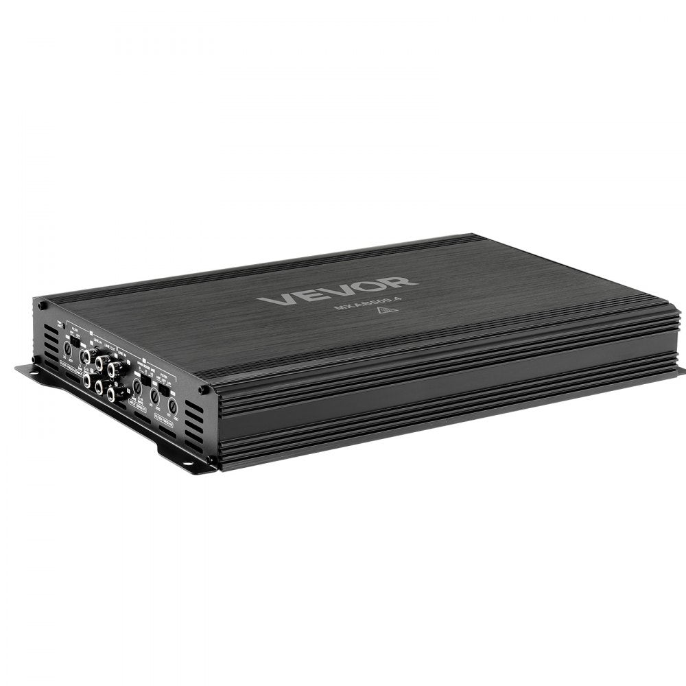 VEVOR 4 Channel Car Audio Amplifier 2 Ohm Stable Bridgeable Class A/B Full Range Amp Max Power 4 x 250W @ 4 Ohm / 4 x 500W @ 2 Ohm for Car SUV Truck Off-Road