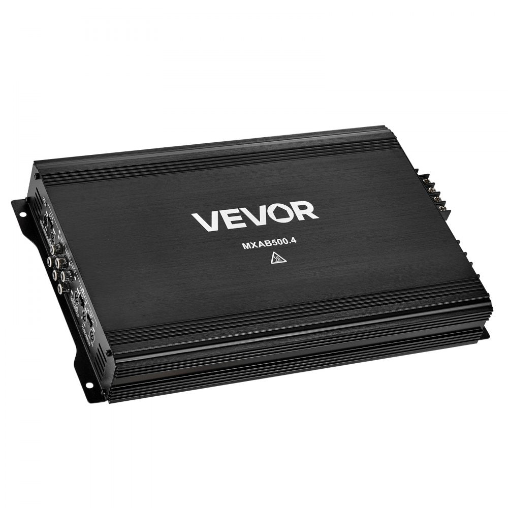 VEVOR 4 Channel Car Audio Amplifier 2 Ohm Stable Bridgeable Class A/B Full Range Amp Max Power 4 x 250W @ 4 Ohm / 4 x 500W @ 2 Ohm for Car SUV Truck Off-Road