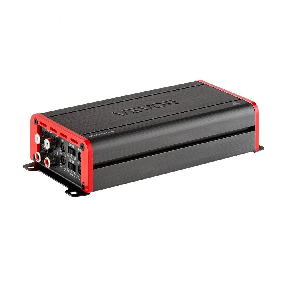 VEVOR 4 Channel Car Audio Amplifier 2 Ohm Stable Bridgeable Class D Full Range Amp Max Power 4 x 272W @ 4 Ohm / 4 x 400W @ 2 Ohm for Car SUV Truck Off-Road