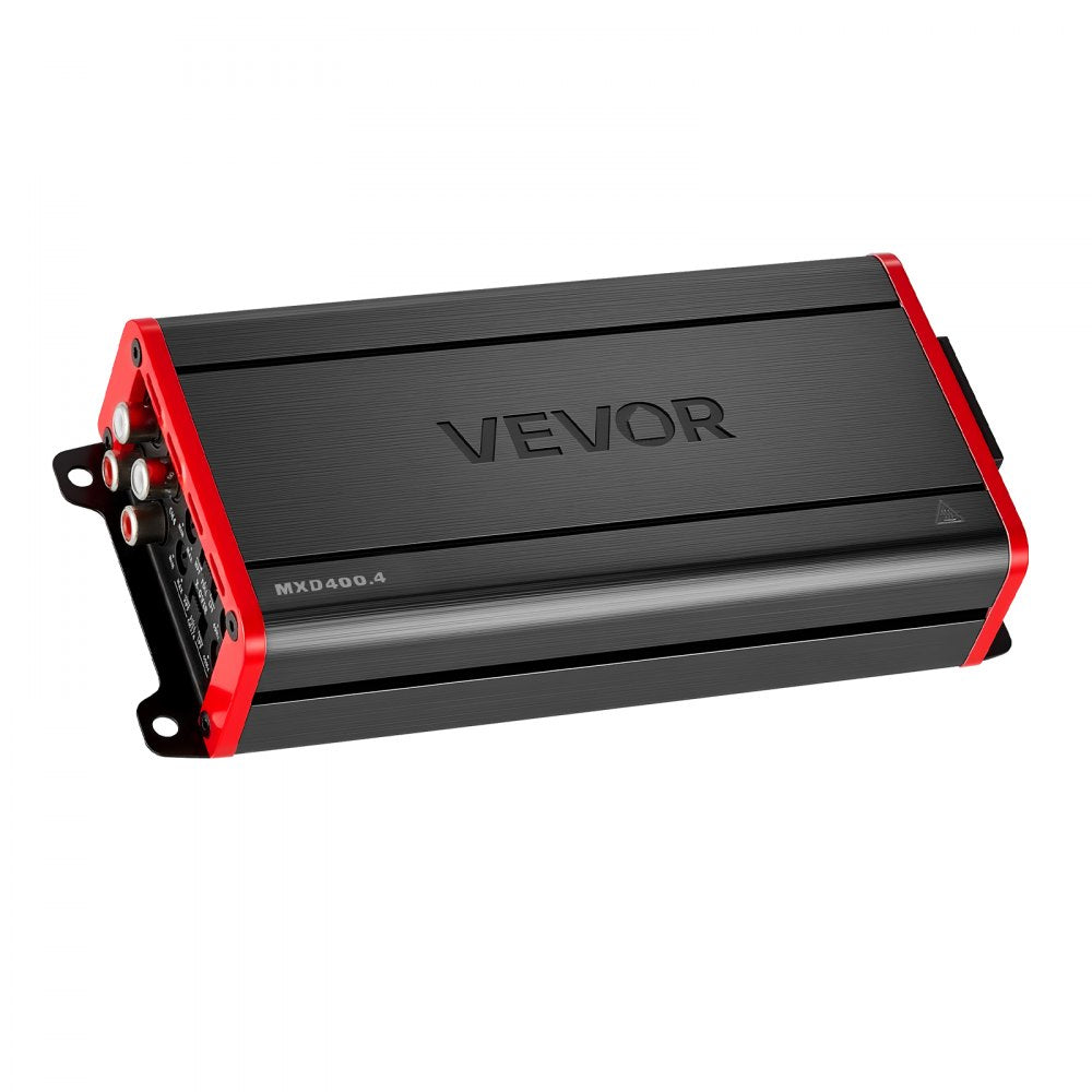 VEVOR 4 Channel Car Audio Amplifier 2 Ohm Stable Bridgeable Class D Full Range Amp Max Power 4 x 272W @ 4 Ohm / 4 x 400W @ 2 Ohm for Car SUV Truck Off-Road