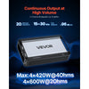 VEVOR 4 Channel Car Audio Amplifier 2 Ohm Stable Bridgeable Class D Full Range Amp Max Power 4 x 420W @ 4 Ohm / 4 x 600W @ 2 Ohm for Car SUV Truck Off-Road