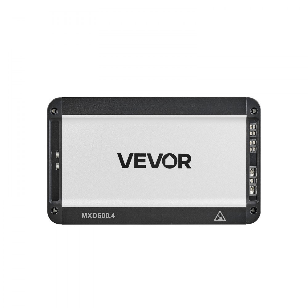 VEVOR 4 Channel Car Audio Amplifier 2 Ohm Stable Bridgeable Class D Full Range Amp Max Power 4 x 420W @ 4 Ohm / 4 x 600W @ 2 Ohm for Car SUV Truck Off-Road