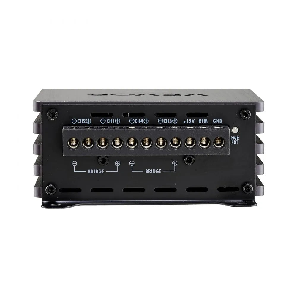 VEVOR 4 Channel Car Audio Amplifier 2 Ohm Stable Bridgeable Class D Full Range Amp Max Power 4 x 110W @ 4 Ohm / 4 x 160W @ 2 Ohm for Car SUV Truck Off-Road