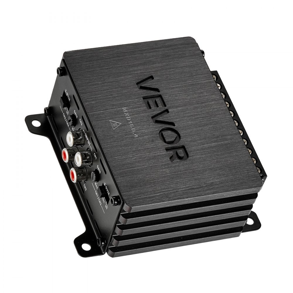 VEVOR 4 Channel Car Audio Amplifier 2 Ohm Stable Bridgeable Class D Full Range Amp Max Power 4 x 110W @ 4 Ohm / 4 x 160W @ 2 Ohm for Car SUV Truck Off-Road