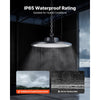 VEVOR 10 Pack LED High Bay Lights 5000K 150W 21000LM Super Bright UFO Light, Warehouse Shop Use, IP65 Waterproof, 100-277V Wide Voltage, Aluminum Alloy, for Workshop Factory Gym Garage Barn, Black