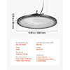 VEVOR 10 Pack LED High Bay Lights 5000K 150W 21000LM Super Bright UFO Light, Warehouse Shop Use, IP65 Waterproof, 100-277V Wide Voltage, Aluminum Alloy, for Workshop Factory Gym Garage Barn, Black