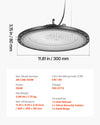 Dimensions and key specs infographic (11.81 in x 11.81 in x 3.15 in)