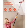 VEVOR Telescopic Extension Pole, 3.8-12 FT Multi-Purpose Extendable Pole, Sturdy Aluminum Alloy Paint Pole Extension with Flip-Lock Design, High Reach Roller Stick for Painting, Dusting and Cleaning