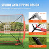 VEVOR 5x5 ft Baseball Softball Practice Net, Portable Baseball Training Net for Hitting Batting Catching Pitching, Backstop Baseball Equipment with Bow Frame, Carry Bag, Strike Zone, Ball, Batting Tee