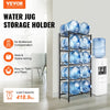 VEVOR 5 Tiers Water Jug Holder, 5 Gallon Water Bottle Holder, Double Row Water Bottle Rack for 10 Bottles, Heavy Duty Water Jug Rack for Kitchen, Office, Living Room, Black
