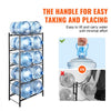 VEVOR 5 Tiers Water Jug Holder, 5 Gallon Water Bottle Holder, Double Row Water Bottle Rack for 10 Bottles, Heavy Duty Water Jug Rack for Kitchen, Office, Living Room, Black