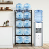 VEVOR 5 Tiers Water Jug Holder, 5 Gallon Water Bottle Holder, Double Row Water Bottle Rack for 10 Bottles, Heavy Duty Water Jug Rack for Kitchen, Office, Living Room, Black