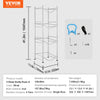 VEVOR 4 Tiers Water Jug Holder, 5 Gallon Water Bottle Holder, Single Row Water Bottle Rack for 4 Bottles, Heavy Duty Water Jug Rack for Kitchen, Office, Living Room, Silver