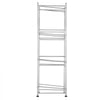 VEVOR 4 Tiers Water Jug Holder, 5 Gallon Water Bottle Holder, Single Row Water Bottle Rack for 4 Bottles, Heavy Duty Water Jug Rack for Kitchen, Office, Living Room, Silver