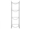 VEVOR 4 Tiers Water Jug Holder, 5 Gallon Water Bottle Holder, Single Row Water Bottle Rack for 4 Bottles, Heavy Duty Water Jug Rack for Kitchen, Office, Living Room, Silver