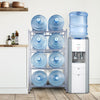 VEVOR 4 Tiers Water Jug Holder, 5 Gallon Water Bottle Holder, Double Row Water Bottle Rack for 8 Bottles, Heavy Duty Water Jug Rack for Kitchen, Office, Living Room, Silver