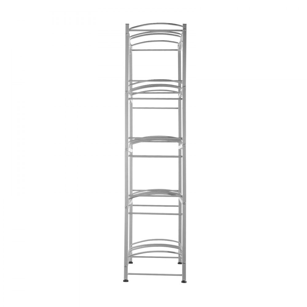VEVOR 5 Tiers Water Jug Holder, 5 Gallon Water Bottle Holder, Double Row Water Bottle Rack for 10 Bottles, Heavy Duty Water Jug Rack for Kitchen, Office, Living Room, Silver Gray