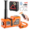 VEVOR 5T Electric Hydraulic Car Jack with Built-in Air Pump & Impact Wrench, Remote Control Floor Lift Jack, 6.1-17.7 in Lifting Height, Portable Tire Change Tool Inflator Pump for SUV Sedan Pickup