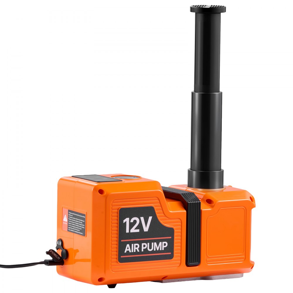 VEVOR 5T Electric Hydraulic Car Jack with Built-in Air Pump & Impact Wrench, Remote Control Floor Lift Jack, 6.1-17.7 in Lifting Height, Portable Tire Change Tool Inflator Pump for SUV Sedan Pickup