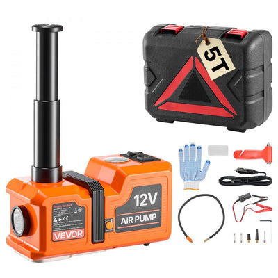 Vevor Electric Car Jack 5 Ton Hydraulic Lift with Built-In Air Pump 12V 6.1-17.7