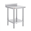 VEVOR 24 x 24 x 35 Inch Stainless Steel Work Table, Commercial Food Prep Worktable Heavy Duty Prep Worktable, Metal Work Table with Adjustable Height for Restaurant, Home and Hotel