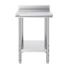 VEVOR 24 x 24 x 35 Inch Stainless Steel Work Table, Commercial Food Prep Worktable Heavy Duty Prep Worktable, Metal Work Table with Adjustable Height for Restaurant, Home and Hotel