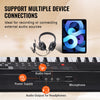 VEVOR 61 Key Digital Keyboard Piano, 200 Tones 200 Rhythms, Electric Portable Piano Keyboard Kit with 60 Demo Songs Built-In Dual Speakers Headphones, Piano Stickers for Beginners Learning