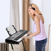 VEVOR 61 Key Digital Keyboard Piano, 200 Tones 200 Rhythms, Electric Portable Piano Keyboard Kit with 60 Demo Songs Built-In Dual Speakers Headphones, Piano Stickers for Beginners Learning