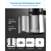 VEVOR Water Distiller, 6L 1.6 Gallon Larger Pure Water Purifier Filter For Home Table Countertop, 900W Glass Pot Distilled Maker, Stainless Steel Interior Drinking Machine to Make Clean Waters, Silver