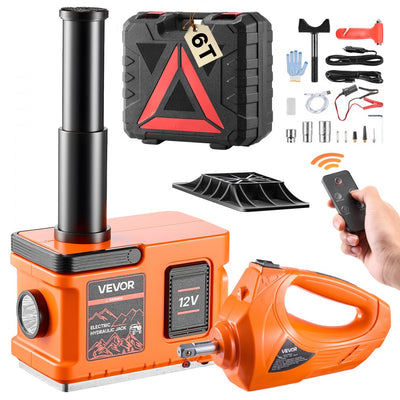 Vevor Car Jack 6 Ton Electric Hydraulic Floor Jack with Air Wrench & Remote Control New