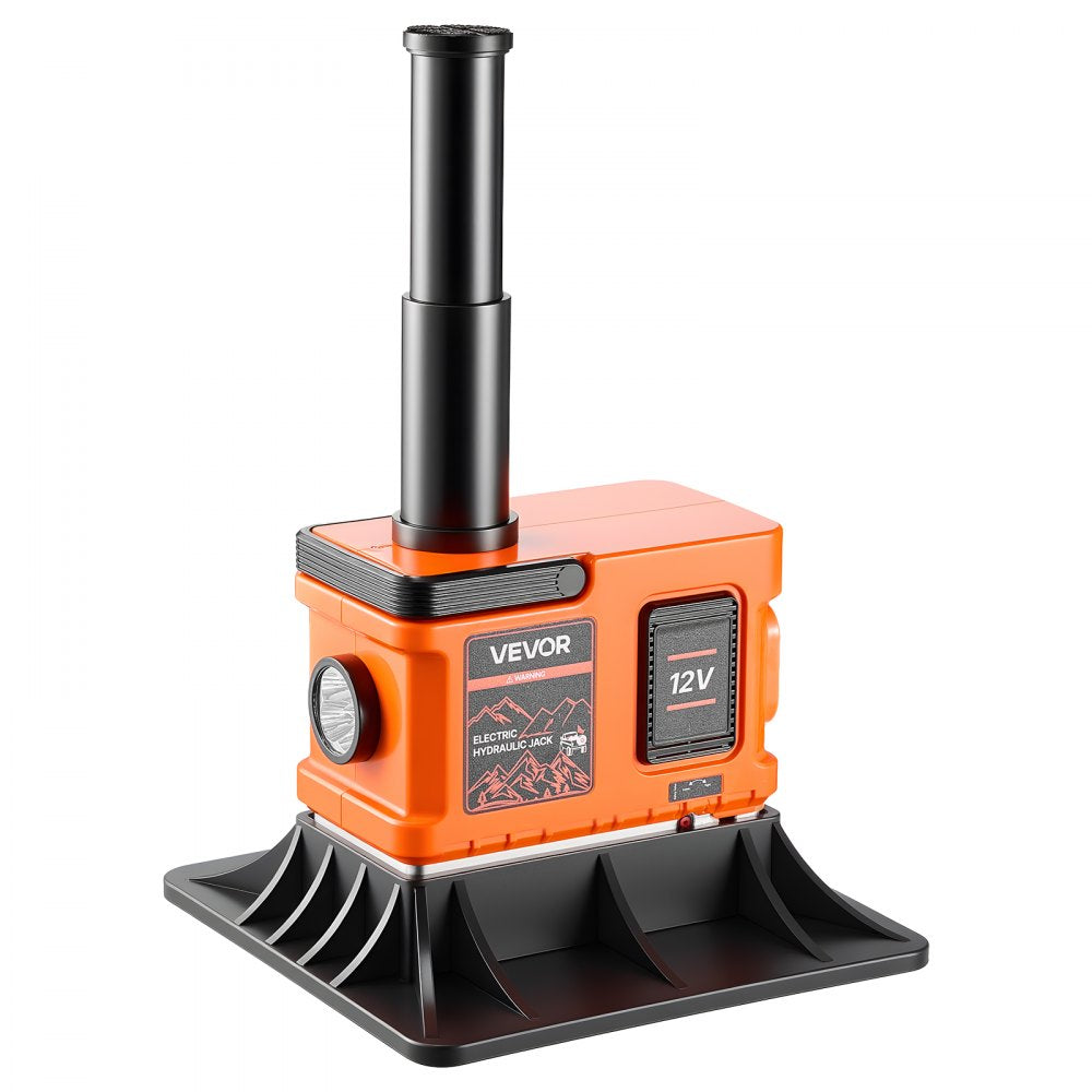 VEVOR 6 Ton Electric Hydraulic Car Jack with Air Wrench & Remote Control, 12V Car Lift Floor Jack with LED Light, 6.5‑18.1 in Lift Height, All-Terrain Portable Tire Change Tool for SUV Sedan Pickup