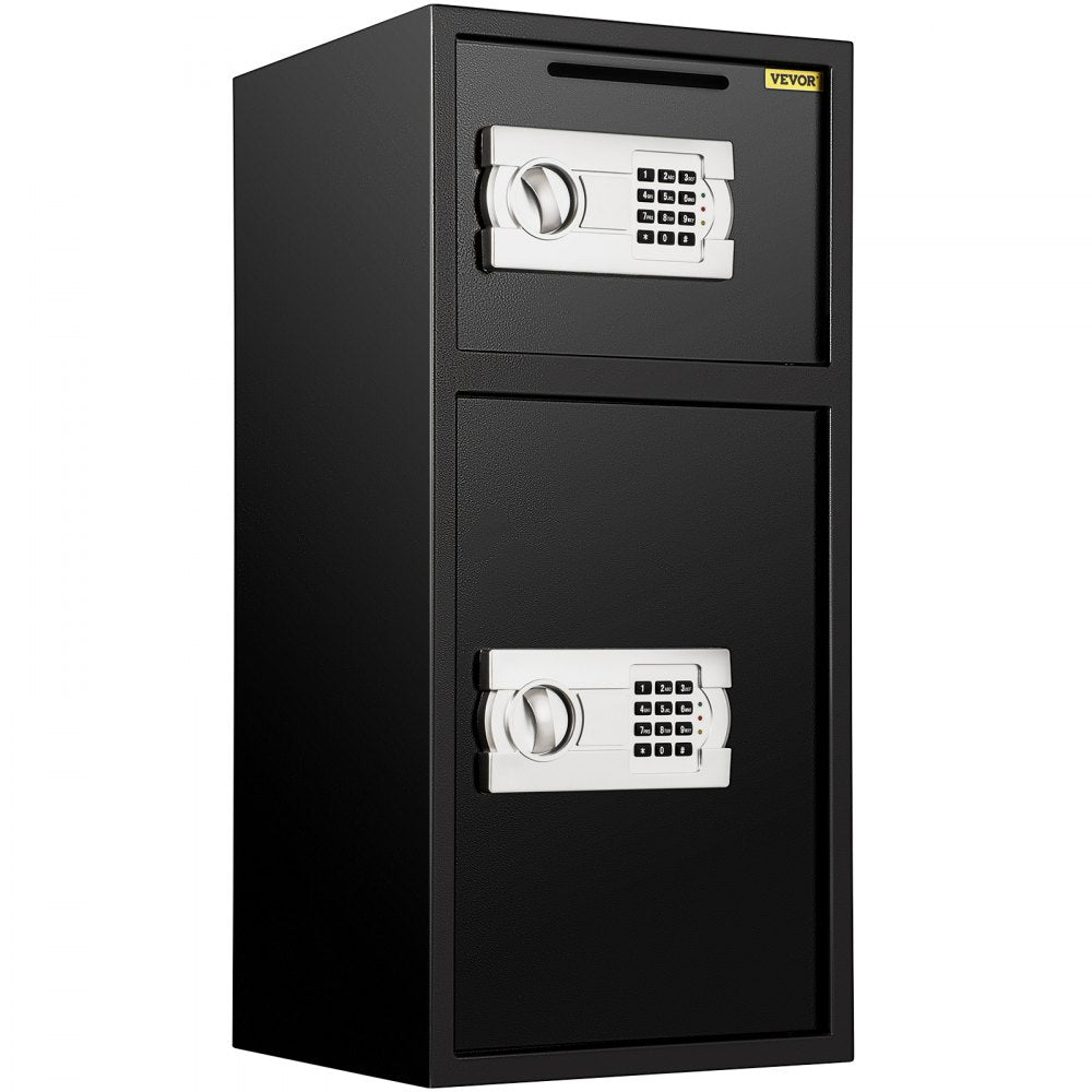 VEVOR Large Double Door Security Safe Box 2.6 Cubic Feet Steel Safe Box Strong Box with Digital Lock for Money Gun Jewelry Black