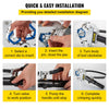 VEVOR Hydraulic Hose Crimper Hydra-Krimp 71500, Manual AC Hose Crimper Kit Air Conditioning Repair Handheld, Hydraulic Hose Crimping Tool with 7 Die Set for Barbed and Beaded Hose Fittings