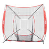 VEVOR 7x7 ft Baseball Softball Practice Net, Portable Baseball Training Net for Hitting Batting Catching Pitching, Backstop Baseball Equipment with Bow Frame, Carry Bag, Strike Zone, Ball, Batting Tee