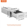 VEVOR 14x8.5 Inch Outdoor Kitchen Drawers Stainless Steel, Flush Mount Double Drawers,14W x 8.5H x 23D Inch, with Stainless Steel Handle, BBQ Drawers for Outdoor Kitchens or BBQ Island