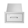 VEVOR 14x8.5 Inch Outdoor Kitchen Drawers Stainless Steel, Flush Mount Double Drawers,14W x 8.5H x 23D Inch, with Stainless Steel Handle, BBQ Drawers for Outdoor Kitchens or BBQ Island